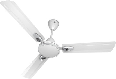 

standard Rover FSCRVSTPWT48 3 Blade Ceiling Fan(Pearl White, Pack of 1), Silver;white