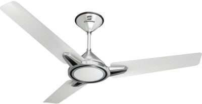 

standard Ringo FSCRISTPWS48 3 Blade Ceiling Fan(Pearl White Silver, Pack of 1), Silver;white