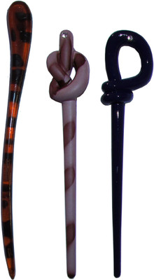 

Kabello Curly Combo of Multi Color Juda Sticks Bun Stick(Multicolor)