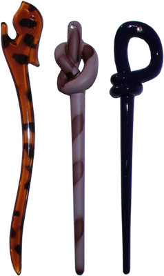 

Muchmore Combo of Multi Color Juda Sticks Bun Stick(Multicolor)