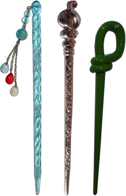 

Kabello Curly Combo of Multi Color Juda Sticks Bun Stick(Multicolor)
