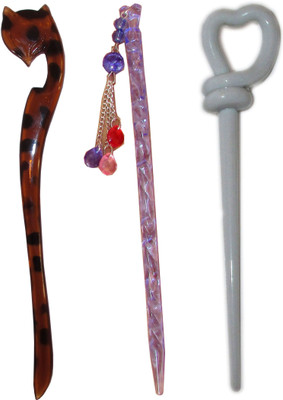 

KRISHNAA Combo of Multi Color Juda Sticks Bun Stick(Multicolor)