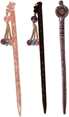 

Majik Stylish Combo of Multi Color Juda Sticks Bun Stick(Multicolor)