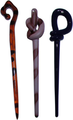 

Kabello Curly Combo of Multi Color Juda Sticks Bun Stick(Multicolor)