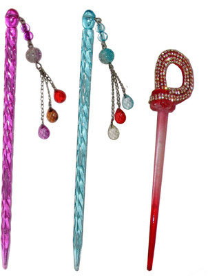 

KOYAL Combo of Multi Color Juda Sticks Bun Stick(Multicolor)