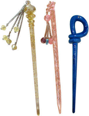 

Foreignholics Flower Combo of Multi Color Juda Sticks Bun Stick(Multicolor)