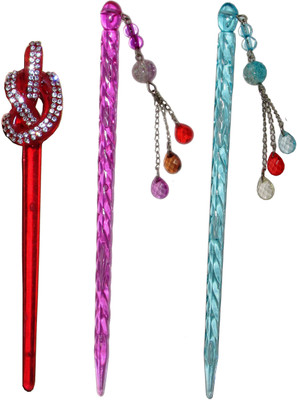 

Thrive Electric Combo of Multi Color Juda Sticks Bun Stick(Multicolor)