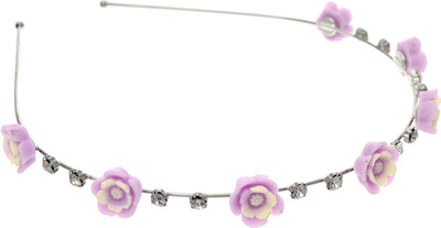 

Aaishwarya Purple Floral & Stone Studded Metal Hair Band(Purple)
