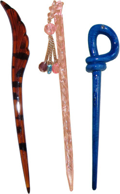 

Muchmore Combo of Multi Color Juda Sticks Bun Stick(Multicolor)
