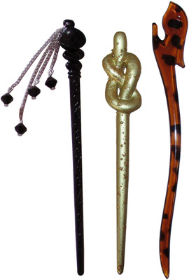 

Muchmore Combo of Multi Color Juda Sticks Bun Stick(Multicolor)