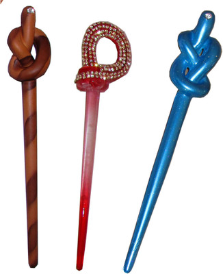 

Majik Stylish Combo of Multi Color Juda Sticks Bun Stick(Multicolor)