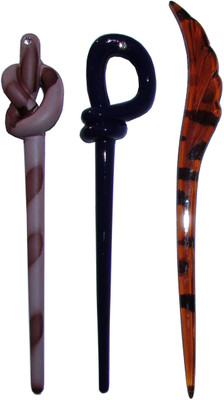 

Muchmore Combo of Multi Color Juda Sticks Bun Stick(Multicolor)