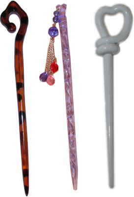 

Siempre21 French Combo of Multi Color Juda Sticks Bun Stick(Multicolor)