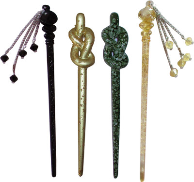 

Foreignholics Flower Combo of Multi Color Juda Sticks Bun Stick(Multicolor)