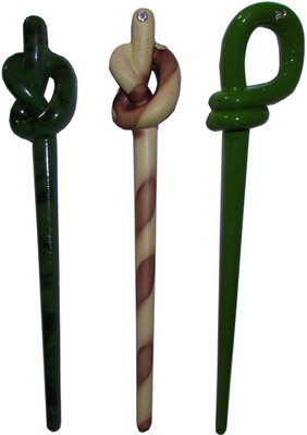 

Majik One Piece Combo of Multi Color Juda Sticks Bun Stick(Multicolor)