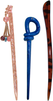 

Kabello Curly Combo of Multi Color Juda Sticks Bun Stick(Multicolor)