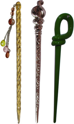 

Kabello Curly Combo of Multi Color Juda Sticks Bun Stick(Multicolor)