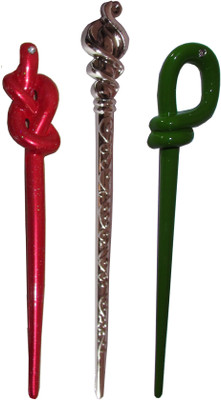 

Muchmore Combo of Multi Color Juda Sticks Bun Stick(Multicolor)