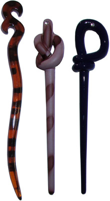 

Muchmore Combo of Multi Color Juda Sticks Bun Stick(Multicolor)