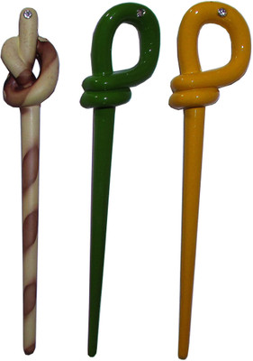 

Majik Stylish Combo of Multi Color Juda Sticks Bun Stick(Multicolor)