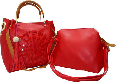 

Trendy Hand-held Bag(Red, Black), Black;red