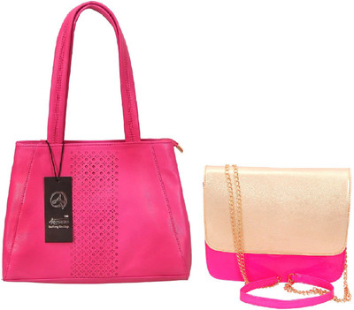 

Anemone Women Casual Pink PU Shoulder Bag