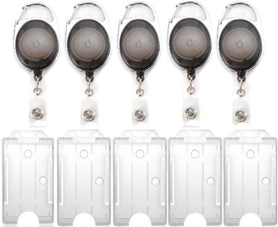 

TheFlauntStore Plastic ID Badge Holder(Pack of 10)