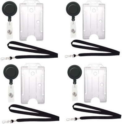

TheFlauntStore Plastic ID Badge Holder(Pack of 12)