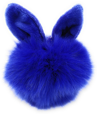 

Gemmas Fashion Royal Blue Bunny Ear Pom Pom Key Chain