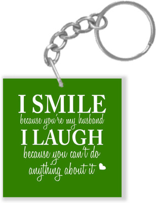 

Giftsmate Funny Teasing Husband Wooden Keychain Keyring Key Chain