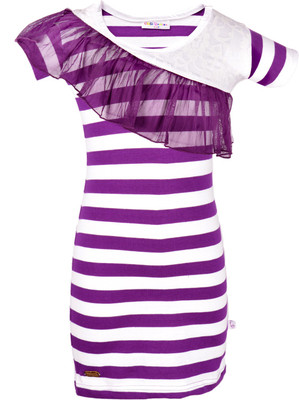 

Lil Orchids Midi/Knee Length Party Dress(Purple, Half Sleeve