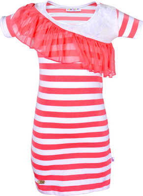 

Lil Orchids Girls Midi/Knee Length Party Dress(Pink, Half Sleeve