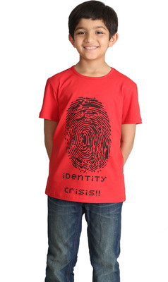 

Paul & doll Boys Printed Cotton Lycra Blend T Shirt(Red, Pack of 1
