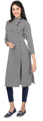 Chandigarh Fashion Mall Women Solid Straight Kurta(Grey)