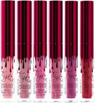 

KYLIE JENNER Valentine Collection matte liquid lipsticks(MALIBOO, APRICOT, HEAD OVER HEELS, HIGH MAINTENANCE, POSIE K, MARY JO K, 42 ml)