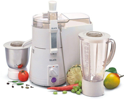 

SUJATA 900 Watts Juicer Mixer Grinder 900 W Juicer Mixer Grinder(Silver, 2 Jars)