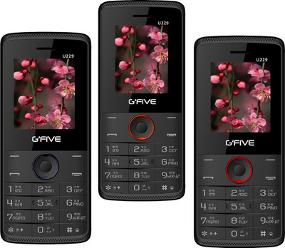 Gfive U229 Combo of Three Mobile(Black $$ Blue, Black $$ Orange & Black $$ Red)