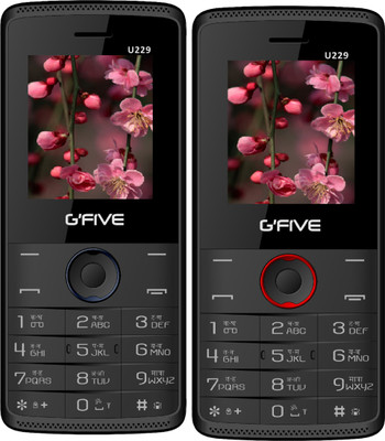 

Gfive U229 Combo of Two Mobile(Black $$ Blue & Black $$ Red)