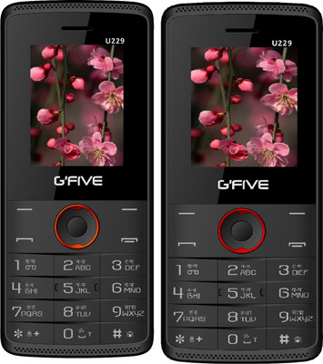 

Gfive U229 Combo of Two Mobile(Black $$ Orange & Black $$ Red)