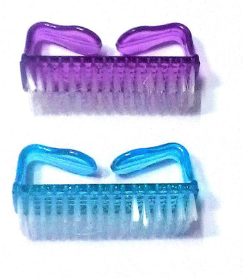 

OM 2 Pic Handle Grip Nail Brush Hand Finger Toe Nail Cleaning Brush Manicure Pedicure, Size- 7/3.5 cm