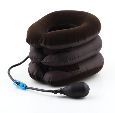 

Generic 1pc High Quality Air Cervical Neck Traction Soft Brace Device for Headache Head Back Shoulder Neck Pain Health Care Neck Pillow(Brown)