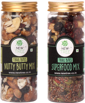 

New Tree Nutty Butty Trail Mix & Superfood Trail Mix(310 g, Plastic Bottle)