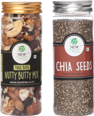 

New Tree Chia And Nutty Butty Trail Mix(340 g, Plastic Bottle)