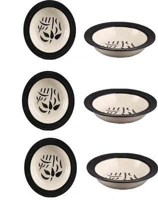 

Caffeine Black Imperial Plate(Pack of 6)