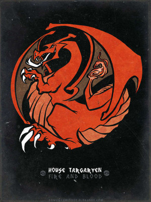 House Targaryen - Fire and Blood - Game of Thrones Poster - Posters for Home & Office Fine Art Print(18 inch X 12 inch) available at flipkart for Rs.185