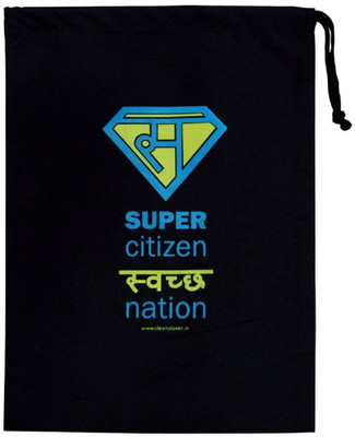 

Clean Planet Swachh Citizen - Super Swachh drawstring pouch Pouch(Black)