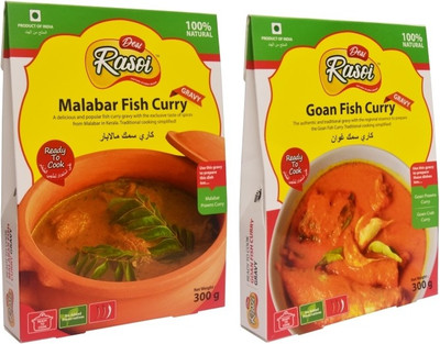 

Desi Rasoi Combo- Malabar Fish Curry + Goan Fish Curry (Pack of 2) 600 g