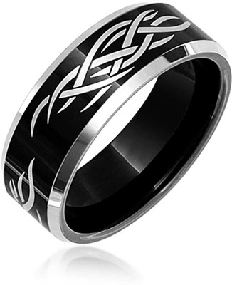 

Bling Jewelry Tungsten Black Silver Plated Ring
