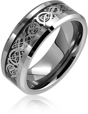 Bling Jewelry Tungsten Silver Plated Ring, Grey