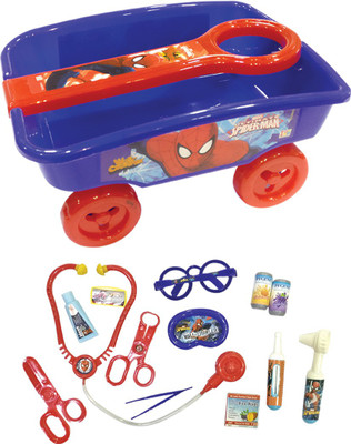 

Marvel combo of doctor set & toy wagon